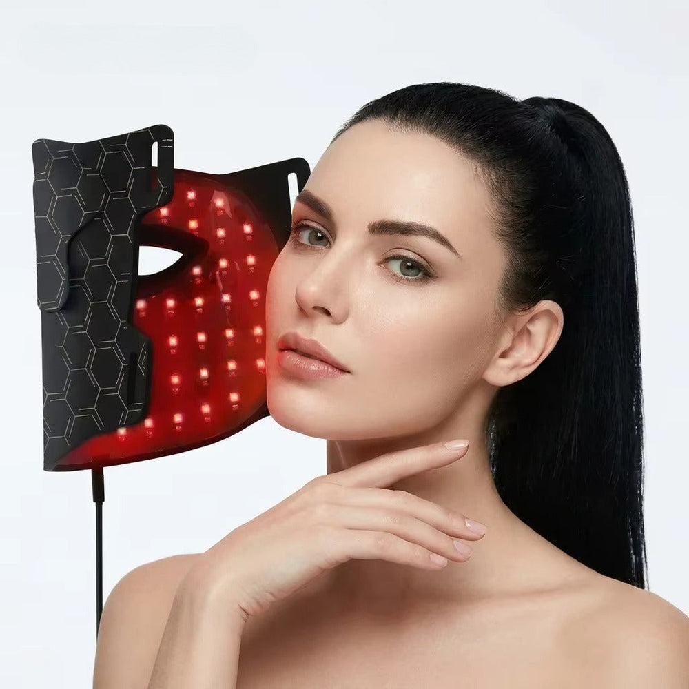 Experience Radiant Skin with the 8 Color LED Light Therapy Facial Mask Device